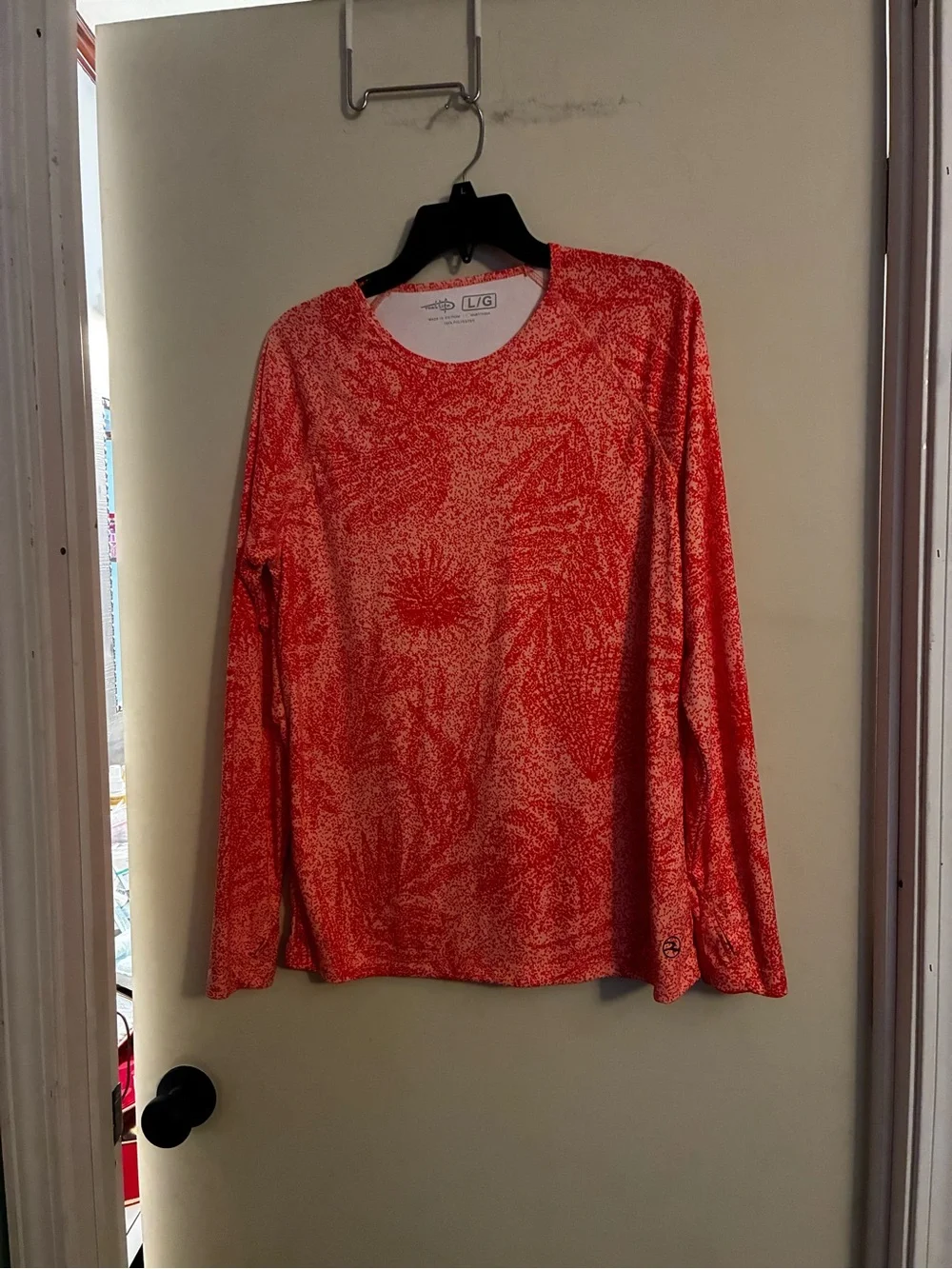 Women's Long Sleeve Performance Tee - Coral Pink - Picture 11 of 11